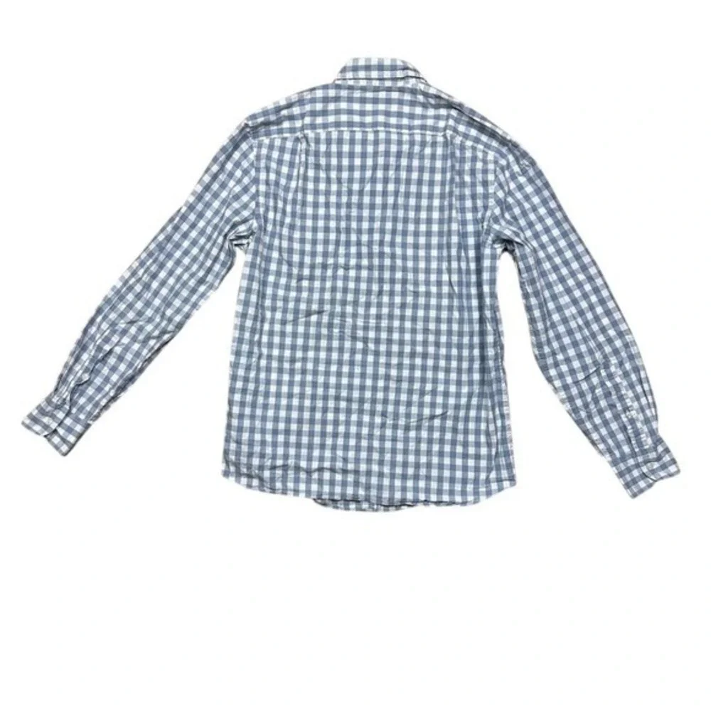 J.‎ Crew Mercantile Men's Slim Flex Casual Plaid Shirt Blue Medium Long Sleeve